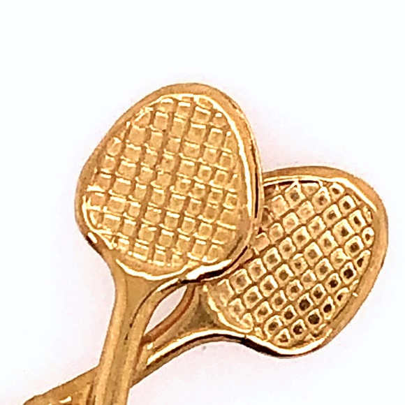 Estate🎾14KT Gold🎾Tennis Racket Charm Pendant - Picture 3 of 8